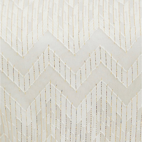 White Chiffon Chevron Stripe Midi Dress 00 NWT - Picture 3 of 6